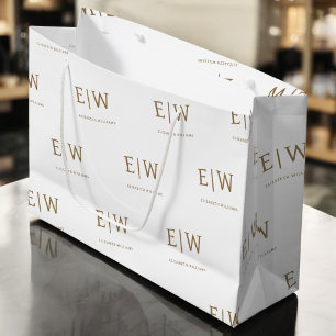 Monogramm individuell gebrandete Unternehmensverpa Große Geschenktüte