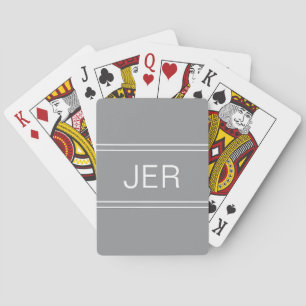 Monogramm individuell personalisiert modern trendi spielkarten