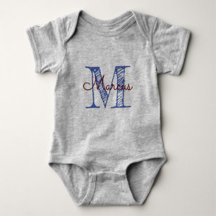 Monogramm-Individuelle Name Baby Strampler