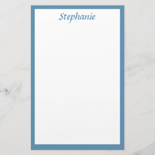 Monogramm Individuelle Name Color Dusty Blue Weddi Briefpapier