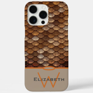 Monogramm Individuelle Name Metallische Meerjungen iPhone 16 Pro Max Hülle