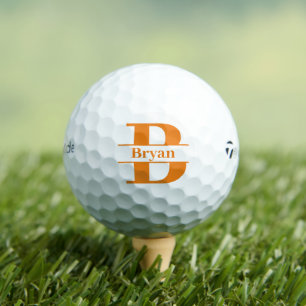 Monogramm Individuelle Name Typografie Einfaches O Golfball