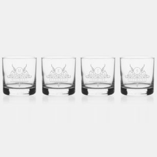 Monogramm Individuelle Name Verziert Personalisier Whiskyglas