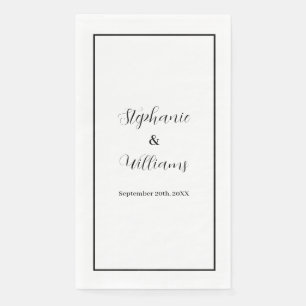 Monogramm Individuelle Name Wedding Simple Minimal Serviette