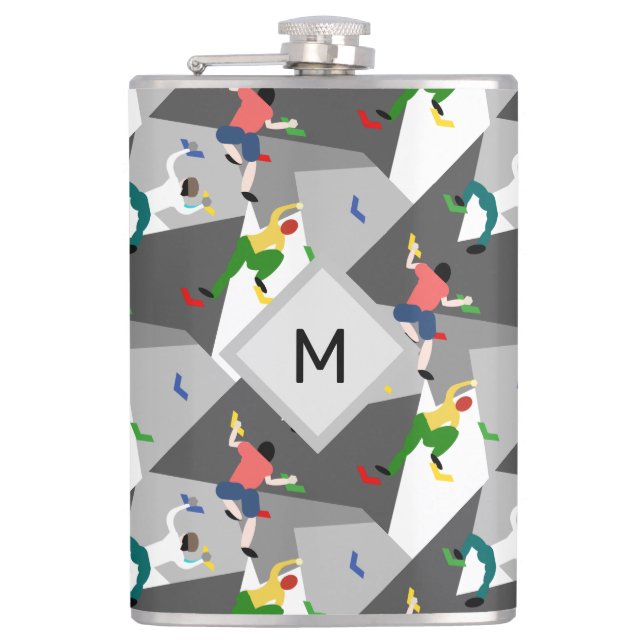 Monogramm Indoor Rocking Flachmann (Vorderseite)