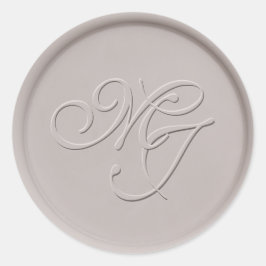 Monogramm Initial Clay Wax Siegel Sticker