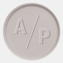 Monogramm Initial Clay Wax Siegel Sticker