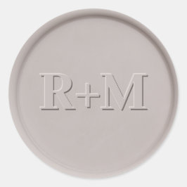 Monogramm Initial Clay Wax Siegel Sticker