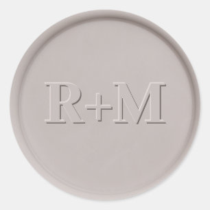 Monogramm Initial Clay Wax Siegel Sticker