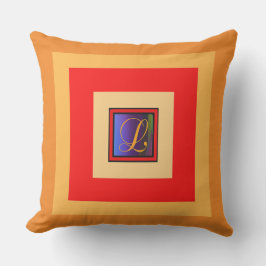 Monogramm Initial L Multi Kissen