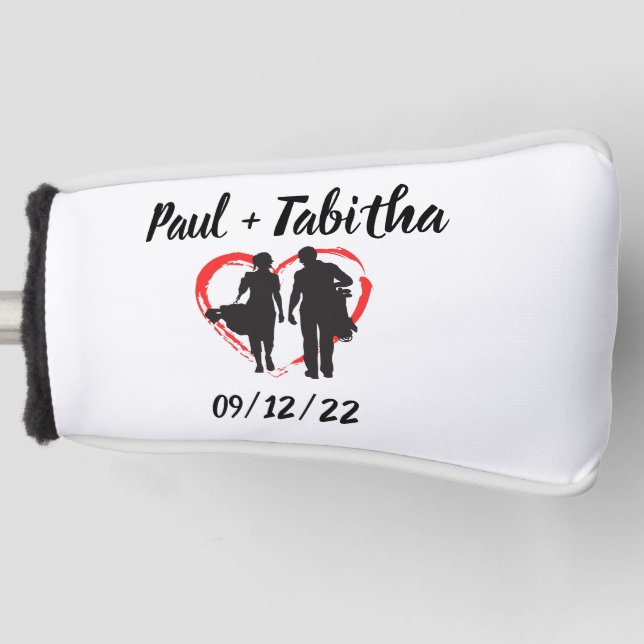 Monogramm Initial und Name Personalisiert Golf Headcover (Vorderseite)