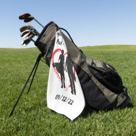 Monogramm Initial und Name Personalisiert Golfhandtuch