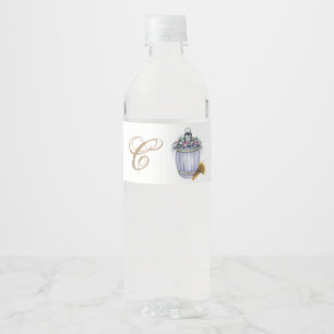 Monogramm Initial Water Bottle Label Summer Countr Wasserflaschenetikett