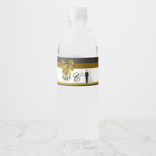 Monogramm Initial Water Flasche Label Army Bride G Wasserflaschenetikett