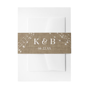 Monogramm Initialdatum mit Bruch- und Lichtzeichen Einladungsbanderole