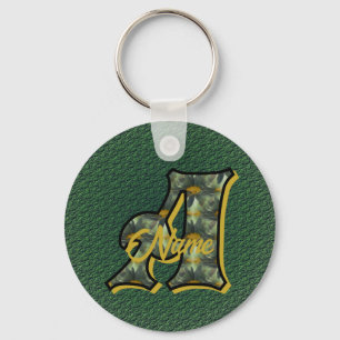 Monogramm Initiale A Gänseblümchen Kunst Personali Schlüsselanhänger