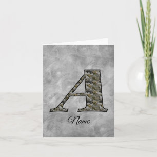 Monogramm Initiale A Hortensien Blumen Personalisi