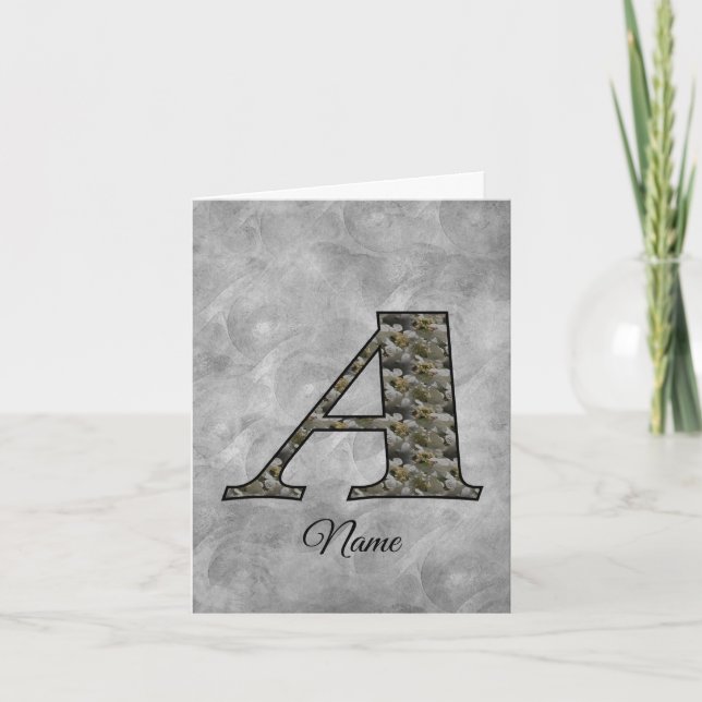 Monogramm Initiale A Hortensien Blumen Personalisi (Vorderseite)
