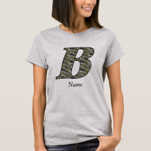 Monogramm Initiale B Hortensien Blumen Personalisi T-Shirt