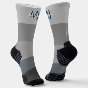 MONOGRAMM-INITIALE BEZEICHNUNG GRAUER GRADIENT LIN SOCKEN