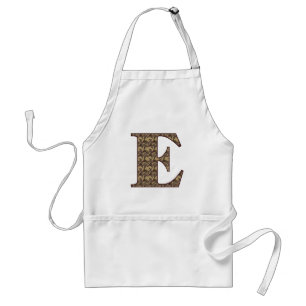 Monogramm Initiale E Elegant Vintage Blumenmuster Schürze