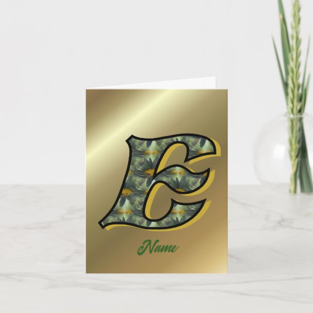 Monogramm Initiale E Gänseblümchen Kunst Personali (Vorderseite)