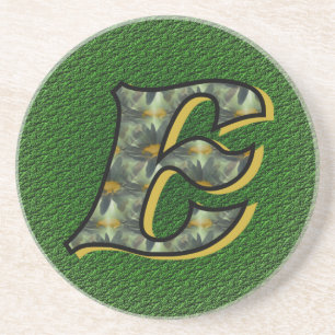 Monogramm Initiale E Gänseblümchen Kunst Untersetzer