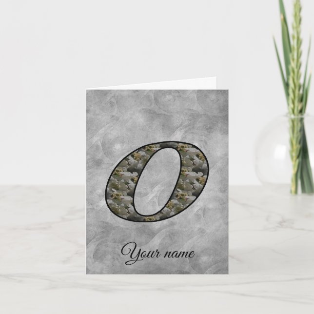 Monogramm Initiale O Hortensien Blumen Personalisi (Vorderseite)