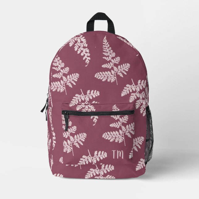 Monogramm-Initialen für das hübsche rosa Naturemus Bedruckter Rucksack (Vorderseite)