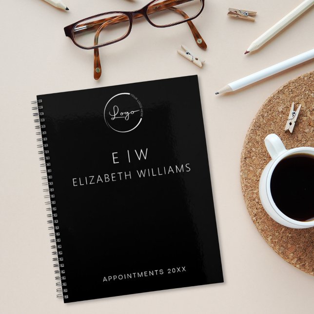 Monogramm-Initialen für Firmenlogos Schwarz 2024 Planer (Von Creator hochgeladen)