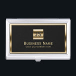 Monogramm-Initialen-Goldgerahmte berufliche Visitenkarten Etui<br><div class="desc">Monogramm-Initialen-Goldgerahmter beruflicher Geschäfts-Kartenhalter.</div>