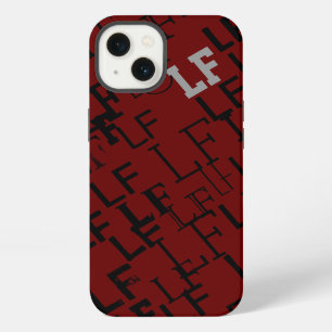 Monogramm-Initialen-Muster iPhone 13 Hülle