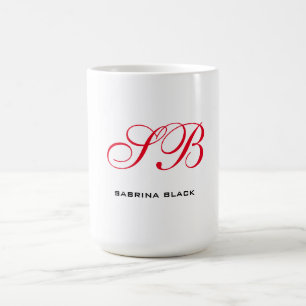 Monogramm Initialen Name Schlicht Moderne Minimali Kaffeetasse