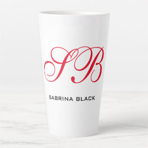 Monogramm Initialen Name Schlicht Moderne Minimali Milchtasse