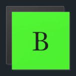 Monogramm-Initialen Neon Green Bright farbig Cool Magnetkarte<br><div class="desc">Entworfen mit monogramm Text Vorlage initiale Vorlage,  die Sie bearbeiten und anpassen können in hellen und bunten neon grünen Hintergrund neon. Sie können die Hintergrundfarbe ändern,  wenn Sie möchten.</div>