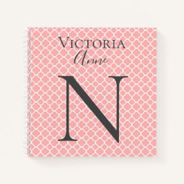 Monogramm Initialname Abstrakt Hübsch Notizbuch