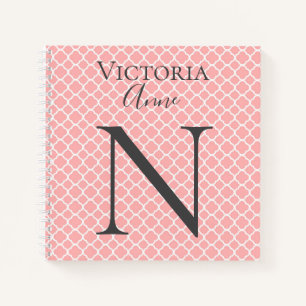 Monogramm Initialname Abstrakt Hübsch Notizbuch