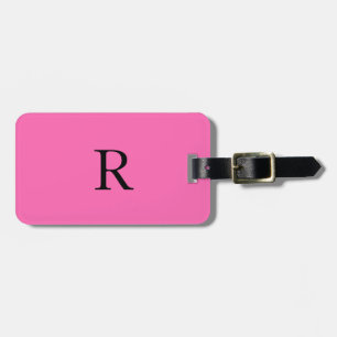 Monogramm Initialname Vorlage Hot Pink Black Gepäckanhänger