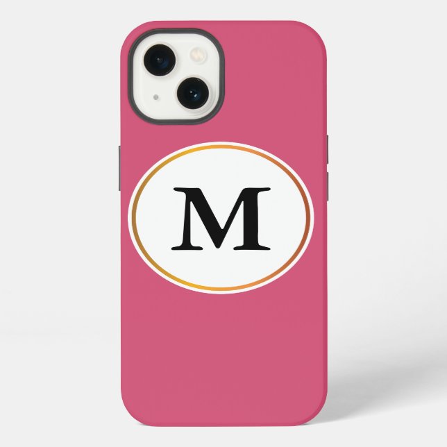 Monogramm iPhone Hülle (Rückseite)