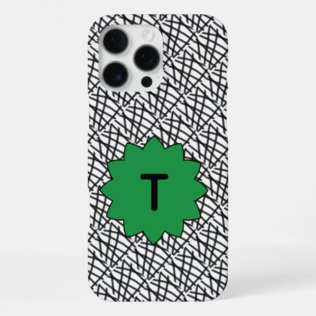 Monogramm iPhone Hülle (Rückseite)