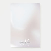 Monogramm Irisierter Perlschimmer Post it Notes