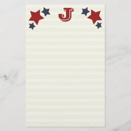 Monogramm J / Anfangs-J-Stangen und -Stationierung Briefpapier