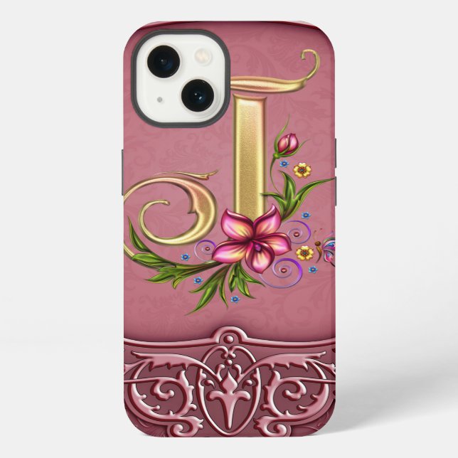 Monogramm J iPad Air Hülle iPhone Hülle (Rückseite)