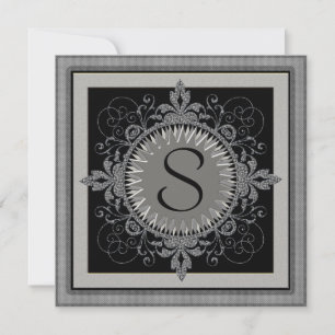 Monogramm-Jubiläumsfeier Party Einladung