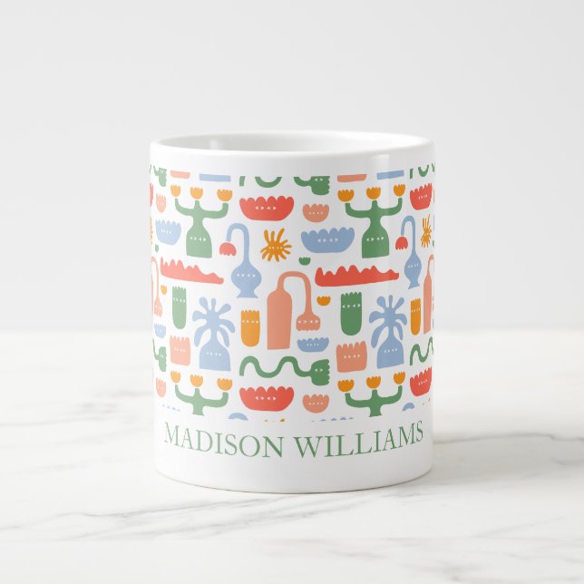 Monogramm Jumbo-Tasse (Vorderseite)