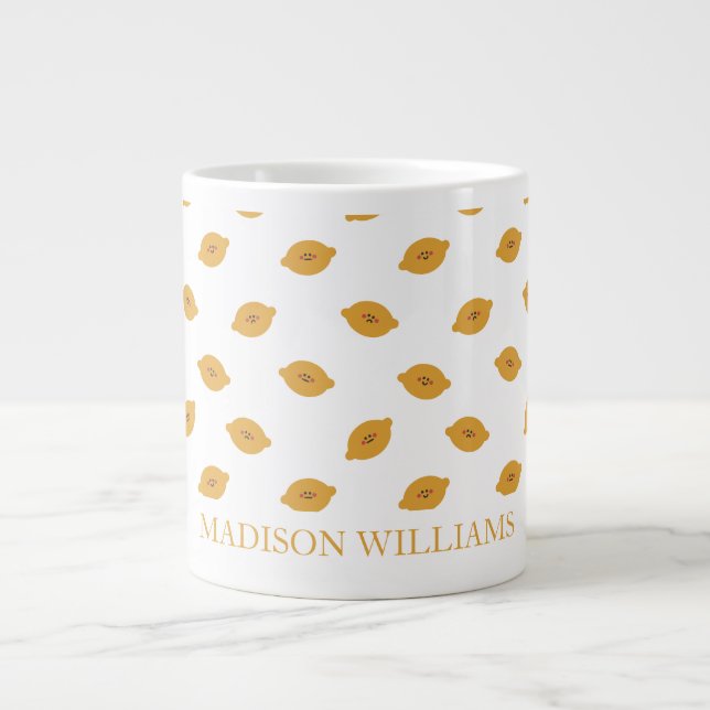Monogramm Jumbo-Tasse (Vorderseite)