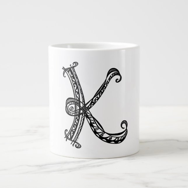 Monogramm-K-Jumbo-Tasse Jumbo-Tasse (Vorderseite)