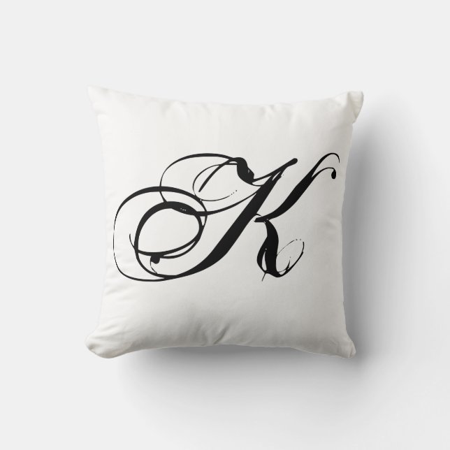 Monogramm K Kissen (Vorderseite)