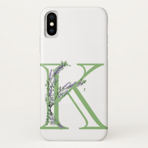 Monogramm K Lavendel Eukalyptus Case-Mate iPhone Hülle