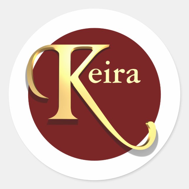 Monogramm K Name Personalisiert Runder Aufkleber (Vorderseite)